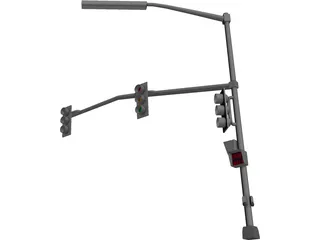 Street Traffic Light 3D Model preview