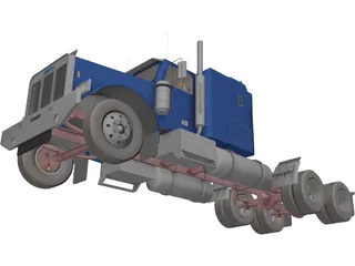 Freightliner Aerodyne 3D Model preview