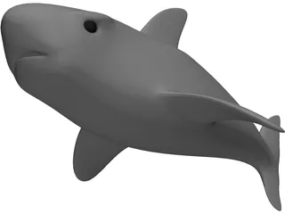 Cartoon Shark 3D Model preview