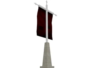 Flagpole 3D Model preview