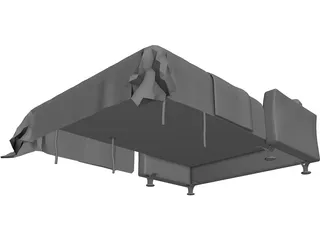 Bed Metamorfosi 3D Model preview