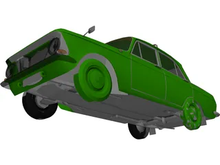 AZLK Moskvitch 412 (1972) 3D Model preview