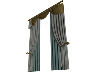 Curtains 3D Model preview