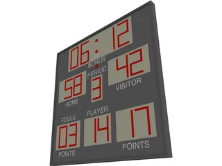 Scoreboard 3D Model preview