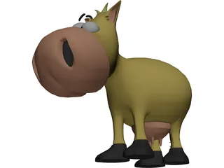 Cartoon Cow 3D Model preview