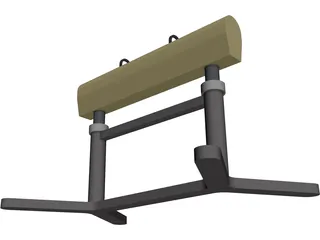 Gymnastics Horse 3D Model preview