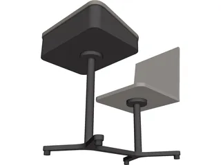 School Desk 3D Model preview