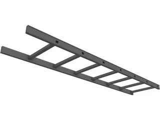 Aluminium Ladder 3D Model preview