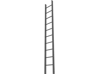 Steel Ladder 3D Model preview