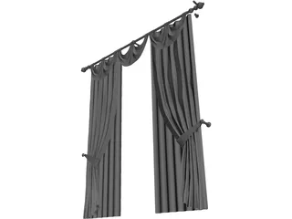Curtains 3D Model preview
