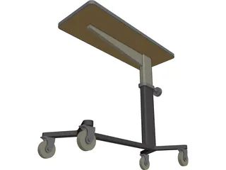 Hospital Table 3D Model preview