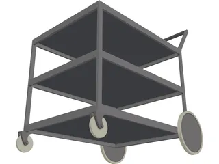 Library Cart 3D Model preview