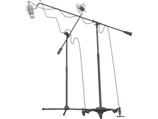 Neuman U47 Microphone 3D Model preview