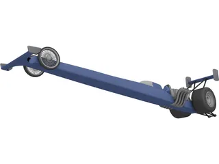 Top Fuel Dragster 3D Model preview