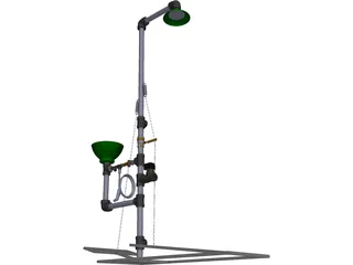 Safety Shower and Eye Wash 3D Model preview
