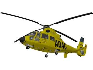 Eurocopter AS-365 Dauphin 3D Model preview