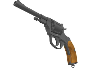 Nagant M1895 3D Model preview