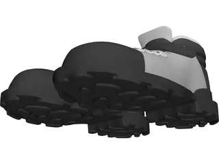 Outdoor Trekking Shoes 3D Model preview