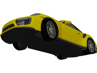 Porsche 911 Turbo S (2016) 3D Model preview