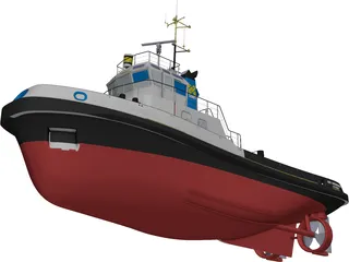 Tug Boat 3D Model preview