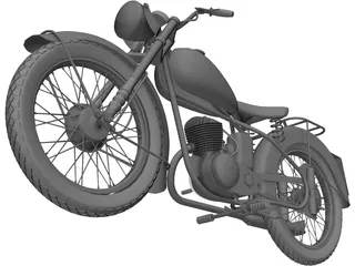 BSA Bantam D1 (1948) 3D Model preview
