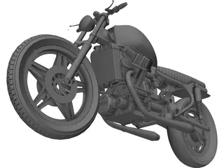 Honda CX500 Custom Cafe Racer 3D Model preview