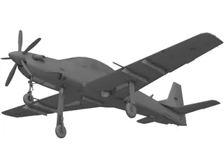 Embraer A-29B Super Tucano 3D Model preview