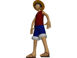 Luffy 3D Model preview