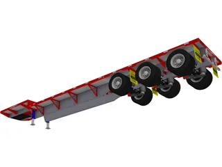 Dropdeck Trailer 3D Model preview