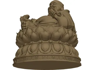 Oriental Buddha 3D Model preview