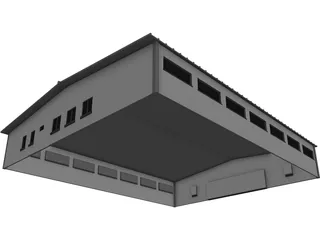 Industrial Warehouse 3D Model preview