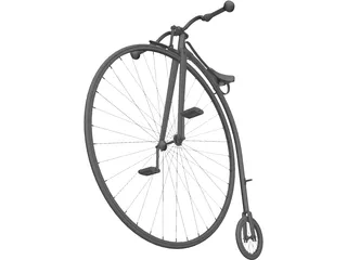 Bicycle Old 3D Model preview