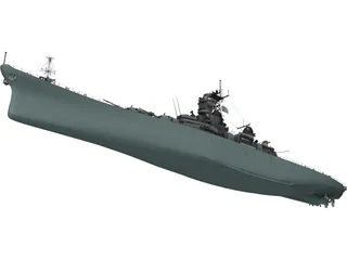 USS New Jersey 3D Model preview