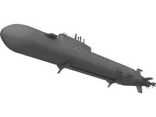 K-141 Submarine 3D Model preview