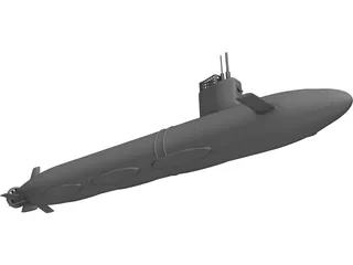 USS Minnesota Submarine 3D Model preview