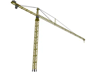 Leibherr 550 Tower Crane 3D Model preview
