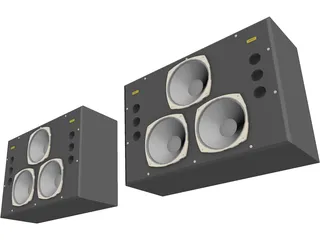 Tannoy Dreadnought Studio Monitor Speakers 3D Model preview