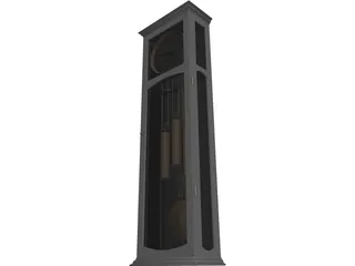 Long Case Clock 3D Model preview