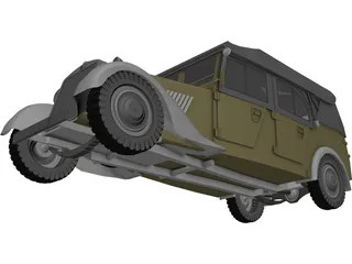 Mercedes-Benz 170 VK Kubelsitzwagen (1938) 3D Model preview