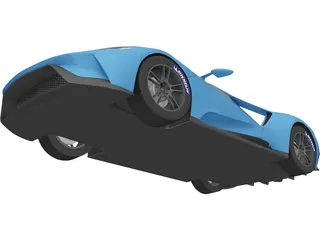 Ford GT (2017) 3D Model preview