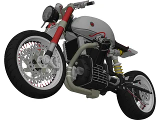 Honda CX500 3D Model preview