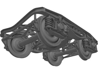 Train Bogie Y25 3D Model preview