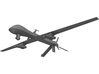 MQ-1B Predator Aircraft OAV 3D Model preview