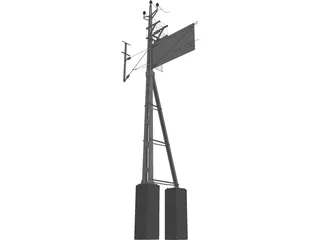 Powerpoles 3D Model preview