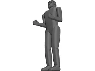 Six Feet Tall Person 3D Model preview