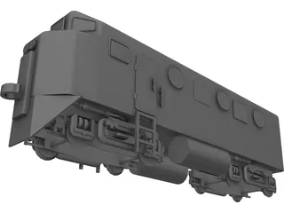 Diesel Locomotive 3D Model preview