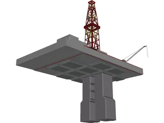 Oil Platform 3D Model preview