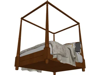 Poster Bed 3D Model preview