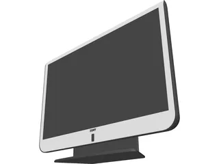 Sony Black Screen Plasma 3D Model preview