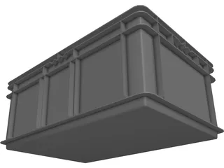 Plastic Box 3D Model preview